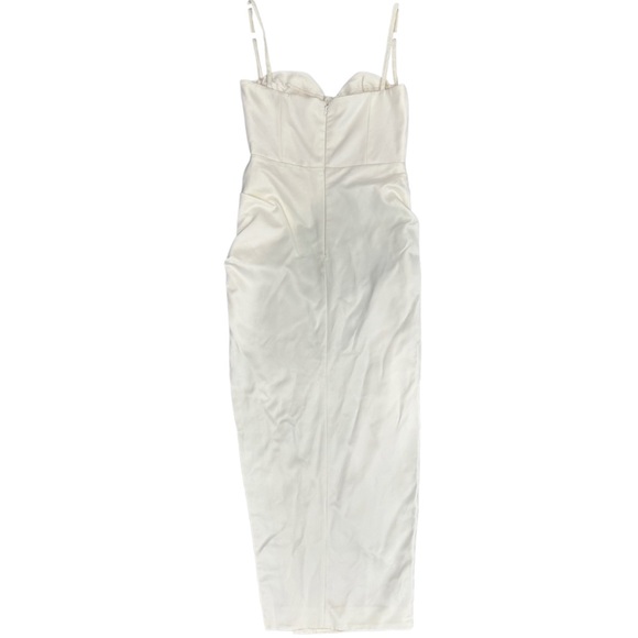 House of CB - FLORA IVORY SATIN CORSET DRESS Midi - Picture 12 of 15